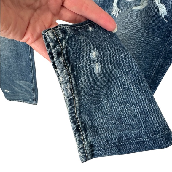 Abercrombie & Fitch Slim Straight Distressed Jeans Size 32 X 34 New - Picture 6 of 16